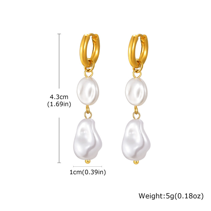 Wholesale Stainless Steel Pearl Earrings