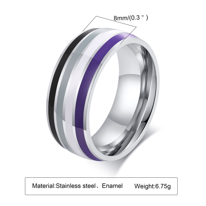 Wholesale Stainless Steel 2021 New Style Rainbow Ring