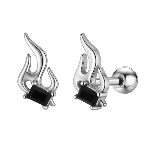 Wholesale Men’s Stainless Steel Flame Earrings