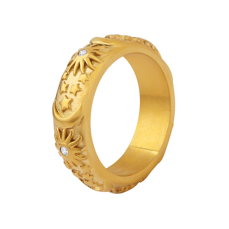 Wholesale Stainless Steel Sun and Moon Rings