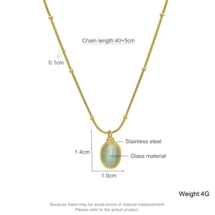 Wholesale Stainless Steel Cat's Eye Oval Pendant