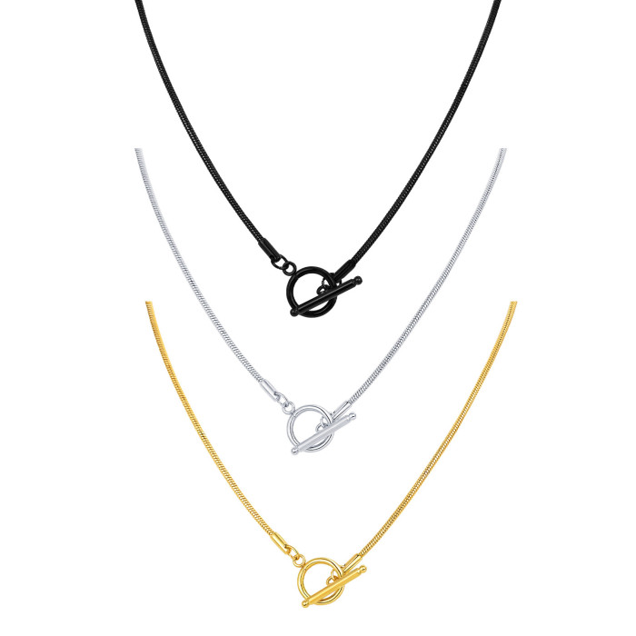 Wholesale Stainless Steel OT Buckle Chain Necklace