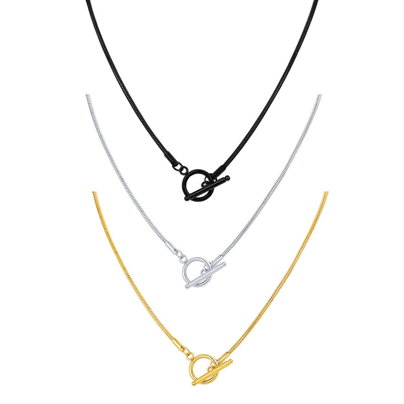 Wholesale Stainless Steel OT Buckle Chain Necklace