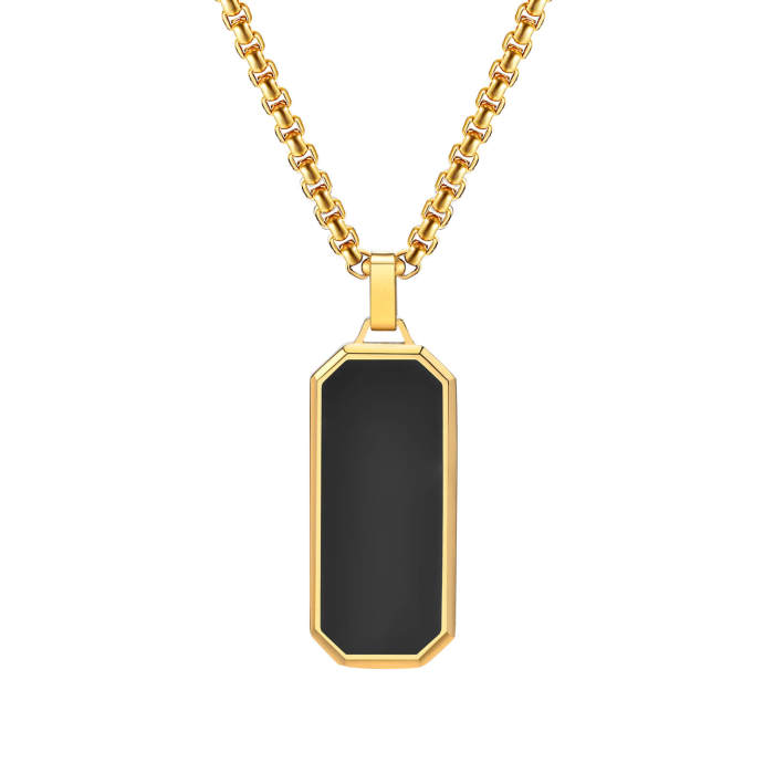 Wholesale Stainless Steel Octagonal Vertical Bar Pendant