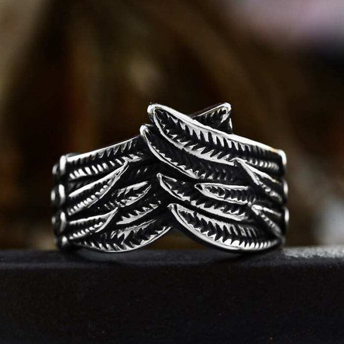 Wholesale Stainless Steel Feather Rings