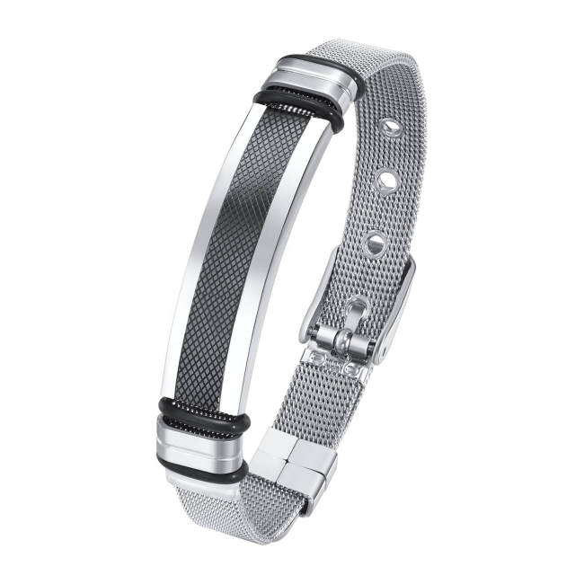 Wholesale Stainless Steel Mesh Belt Buckle Bracelet