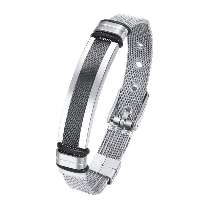 Wholesale Stainless Steel Mesh Belt Buckle Bracelet