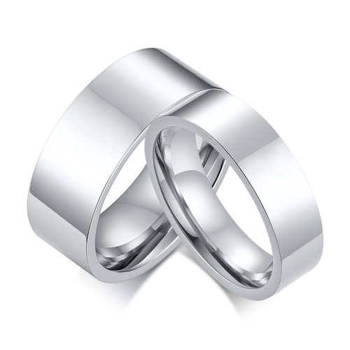Wholesale Stainless Steel Flat Wedding Band Engagement Ring