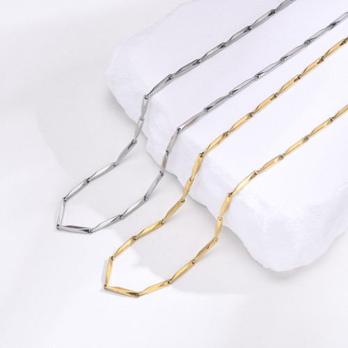 Wholesale Stainless Steel Melon Seed Chain Necklace