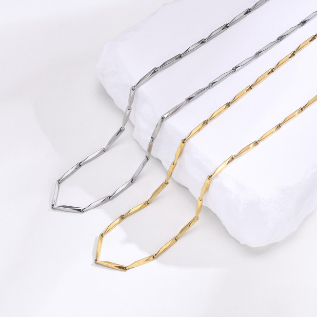 Wholesale Stainless Steel Melon Seed Chain Necklace