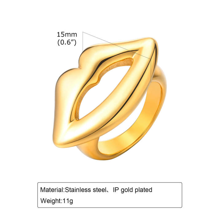 Wholesale Stainless Steel Lip Shaped Rings