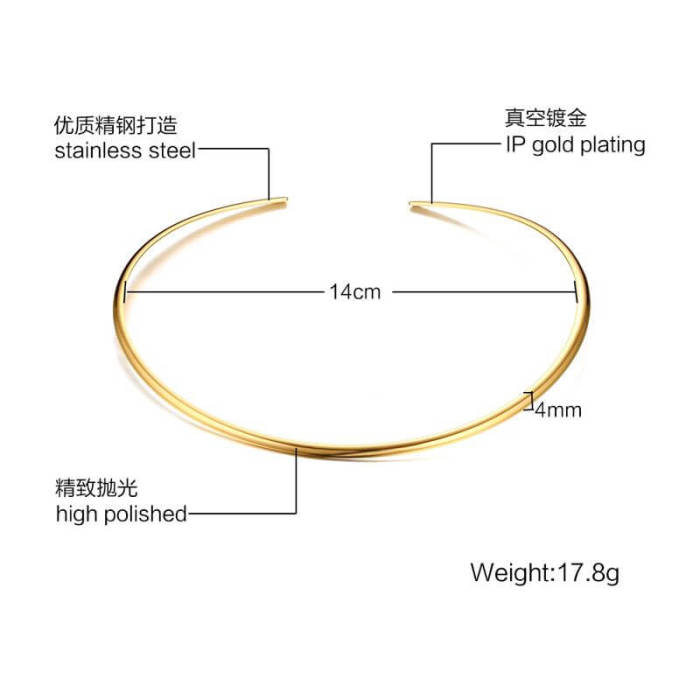 Wholesale Stainless Steel Open Choker Necklace