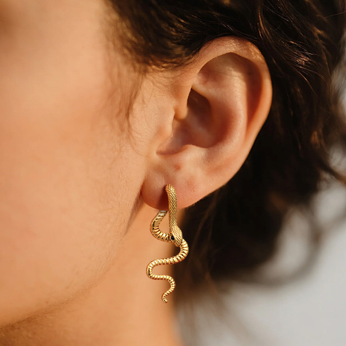 Wholesale Stainless Steel Snake Earrings
