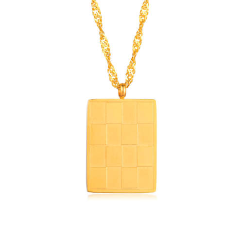 Wholesale Stainless Steel Gold Chocolate Shaped Pendant