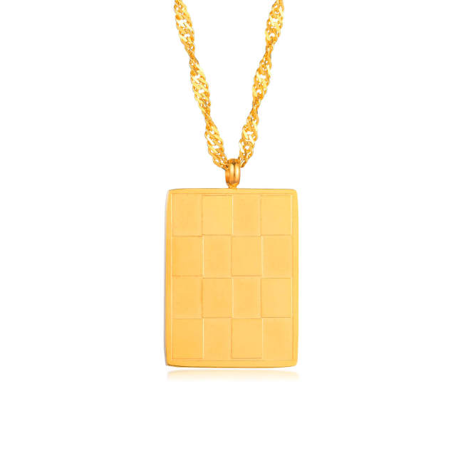 Wholesale Stainless Steel Gold Chocolate Shaped Pendant