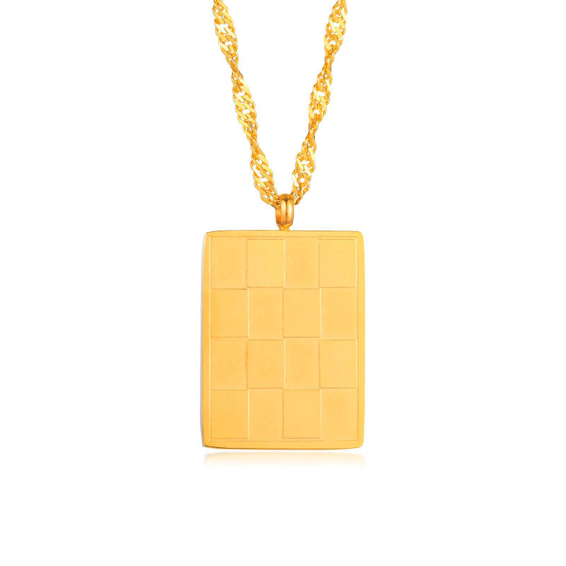 Wholesale Stainless Steel Gold Chocolate Shaped Pendant