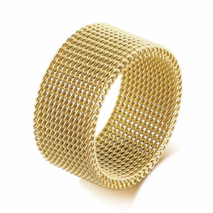 Wholesale Stainless Steel Wedding Bands Mesh Couple Rings