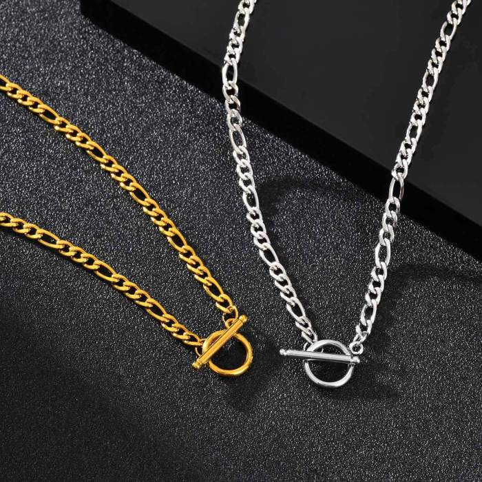 Wholesale Stainless Steel NK Chain OT Clasp Necklace