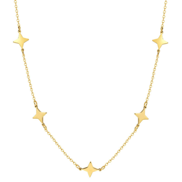 Wholesale Stainless Steel Heart Embellished Chain Necklace