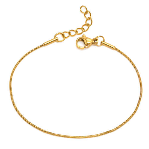 Wholesale Stainless Steel 1mm Snake Chain Bracelet