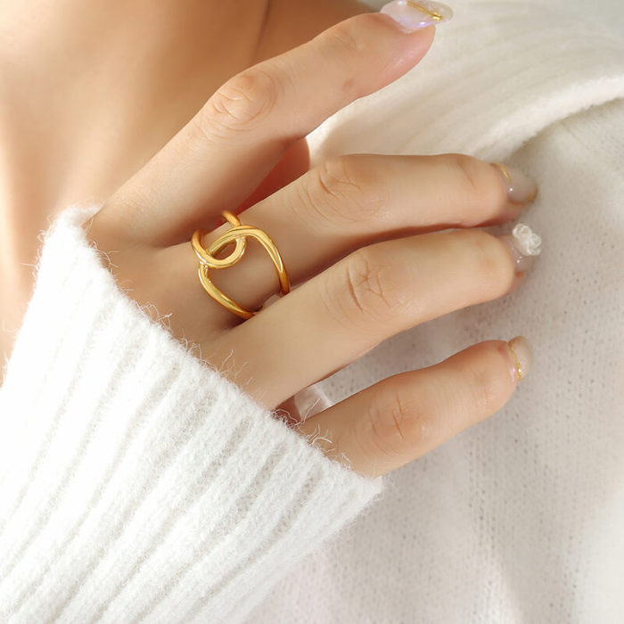 Wholesale Stainless Steel Steel Interlocking Open Ring