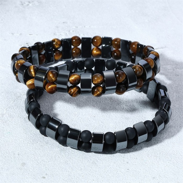 Wholesale Men's Hematite Bead Bracelet