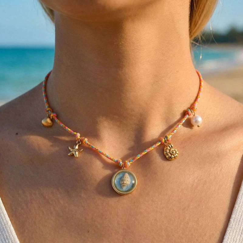 Wholesale Coastal Real Conch Specimen Necklace