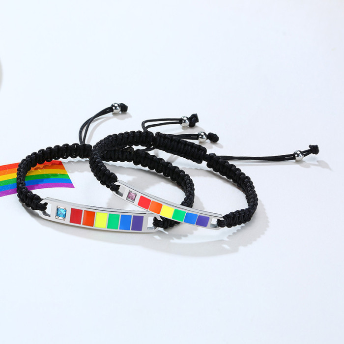 Wholesale Stainless Steel Rainbow Gifts Bracelet