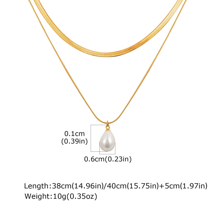 Wholesale Stainless Steel Charming Pearl Necklace