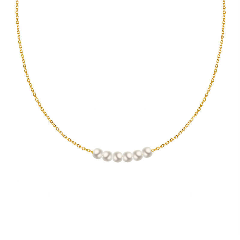 Wholesale Stainless Steel 6 Pearl Necklace for Women