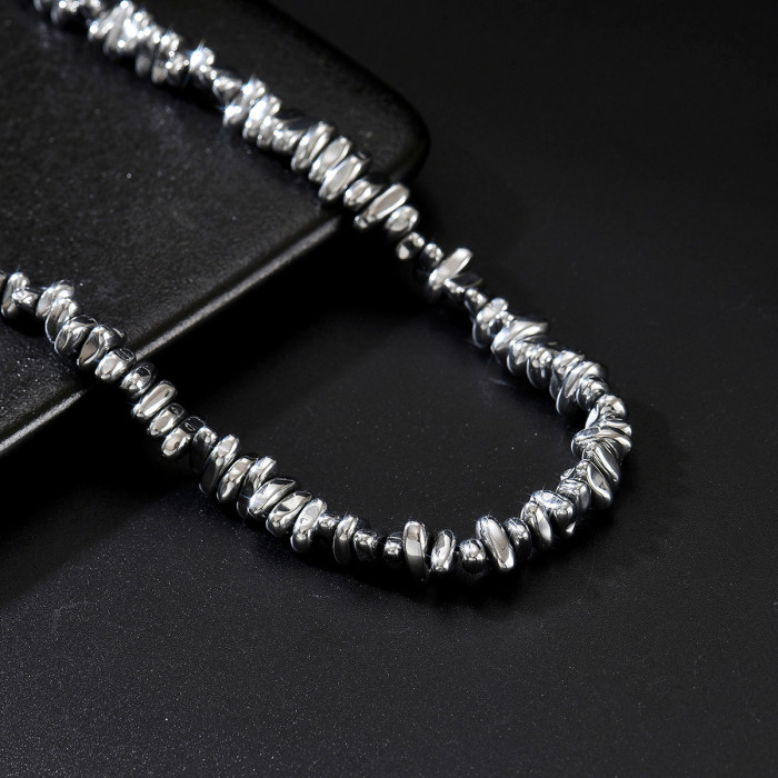 Wholesale Unisex Liquid Metal Beaded Necklace