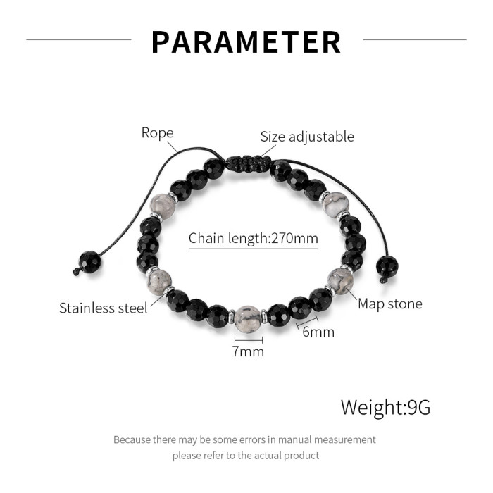 Wholesale Stainless Steel Natural Stone Bracelets