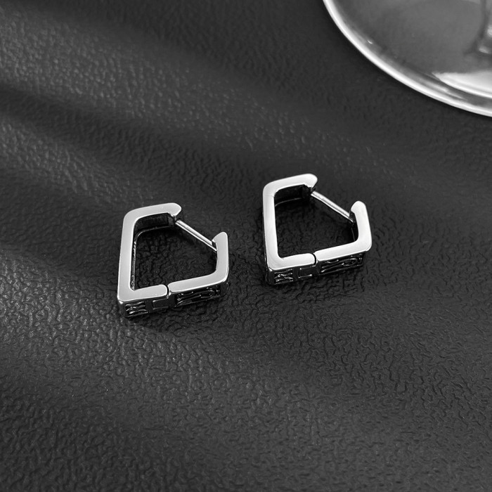 Wholesale Stainless Steel Hip Hop Earrings