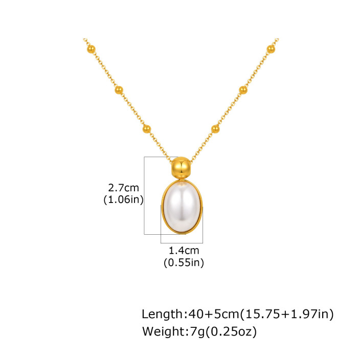 Wholesale Stainless Steel Charming Pearl Necklace