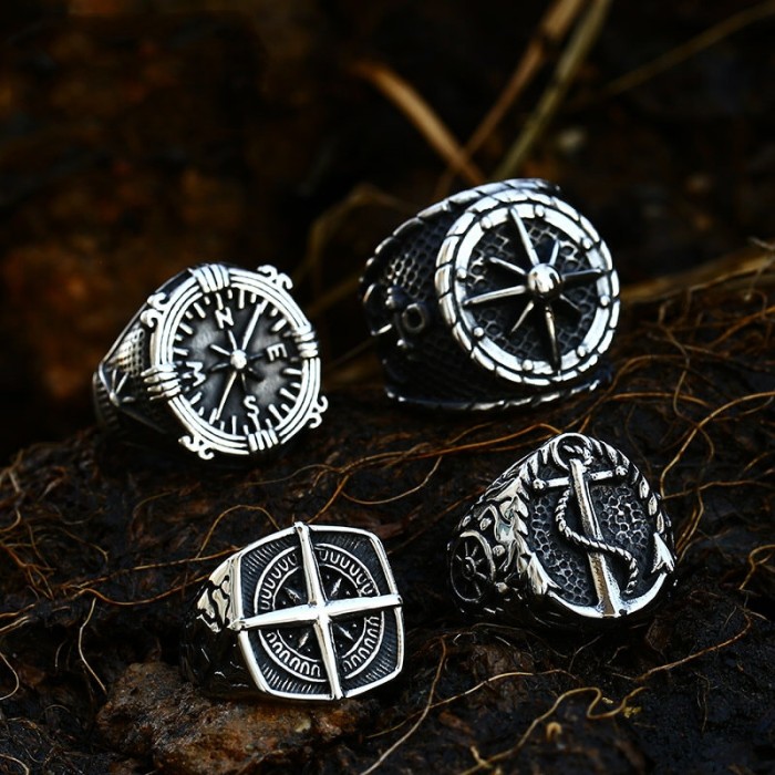 Wholesale Stainless Steel Mens Biker Rings