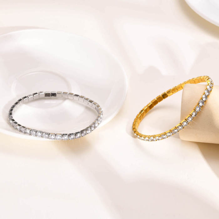 Wholesale Stainless Steel Charming Tennis Bracelet