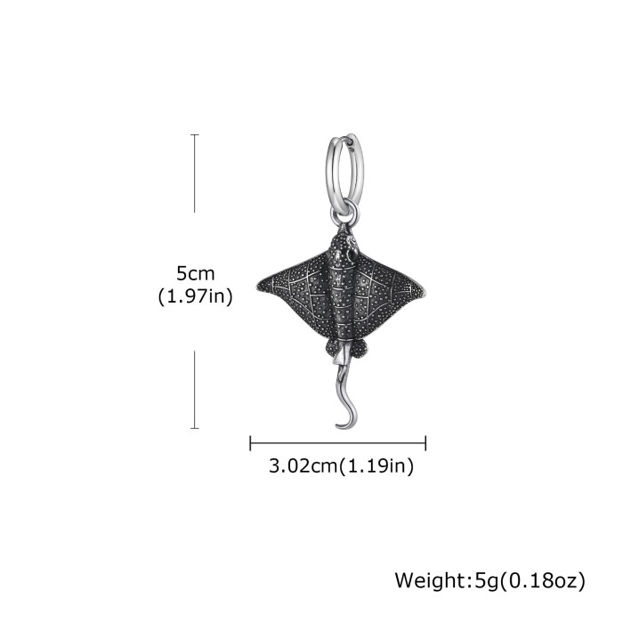 Wholesale Stainless Steel Devilfish Earrings