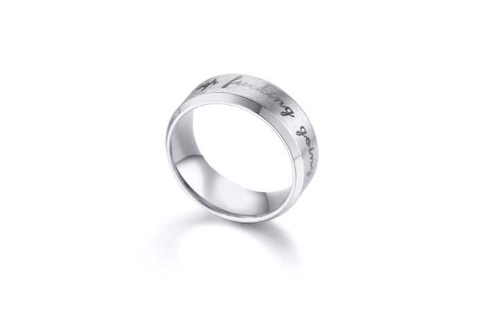 Wholesale Stainless Keep Fucking Going Men Ring