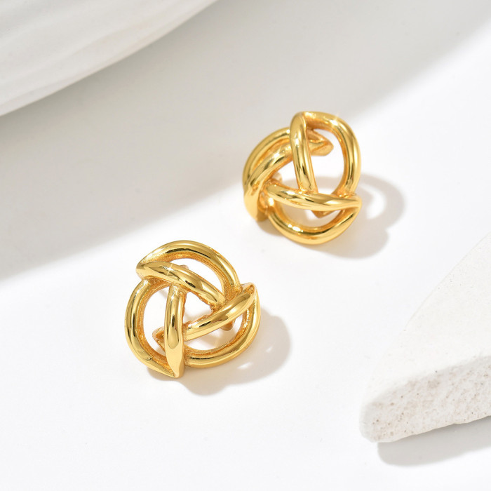Wholesale Stainless Steel Love Knot Stud Earrings