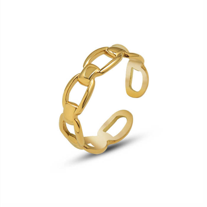 Wholesale Stainless Steel Women Link Chain Open Ring