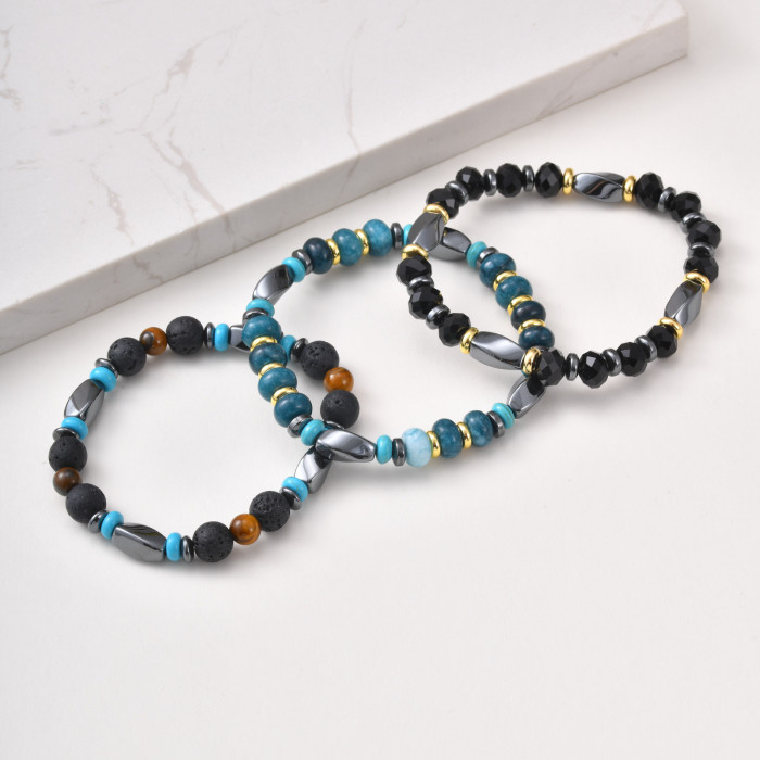 Wholesale Natural Hematite Beaded Bracelet