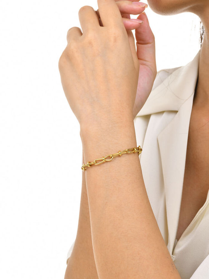Wholesale Stainless Steel Bow Tie Chain Bracelet