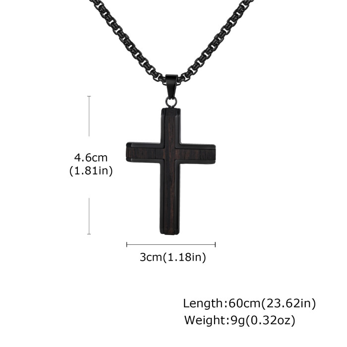Wholesale Stainless Steel Ebony Cross
