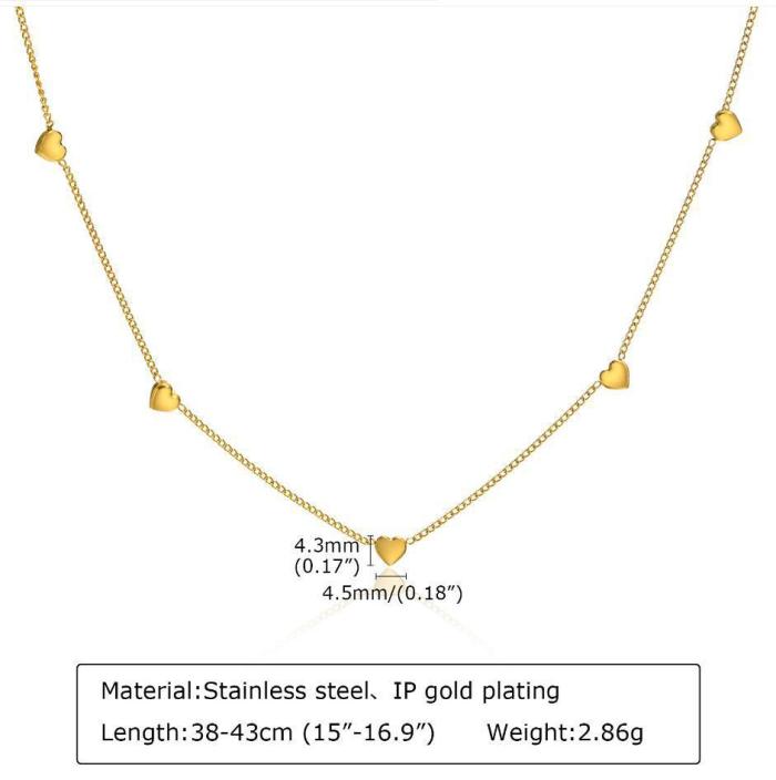 Wholesale Stainless Steel Necklace with Hearts