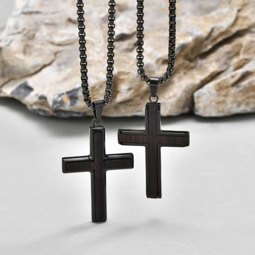 Wholesale Stainless Steel Ebony Cross