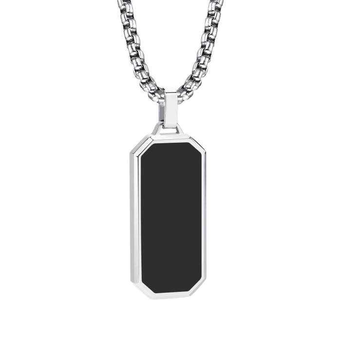 Wholesale Stainless Steel Octagonal Vertical Bar Pendant