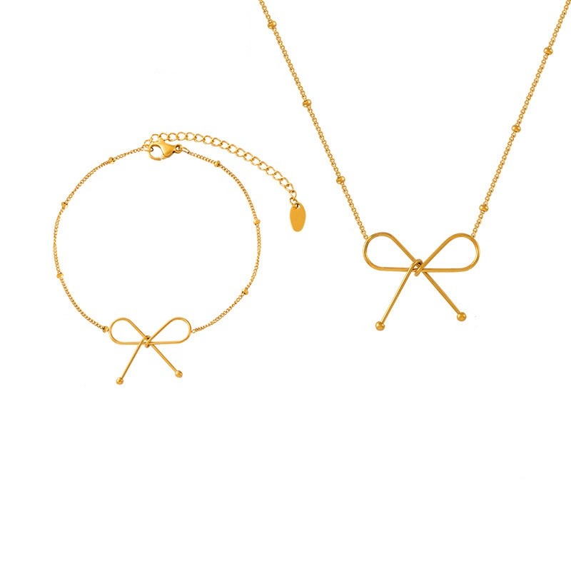 Wholesale Stainless Steel Ribbon Pendant Set