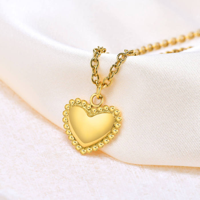 Wholesale Stainless Steel Unique Heart Necklace