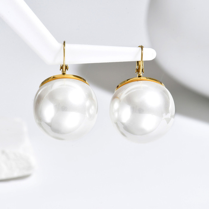 Wholesale Stainless Steel Oversized Orb Earrings
