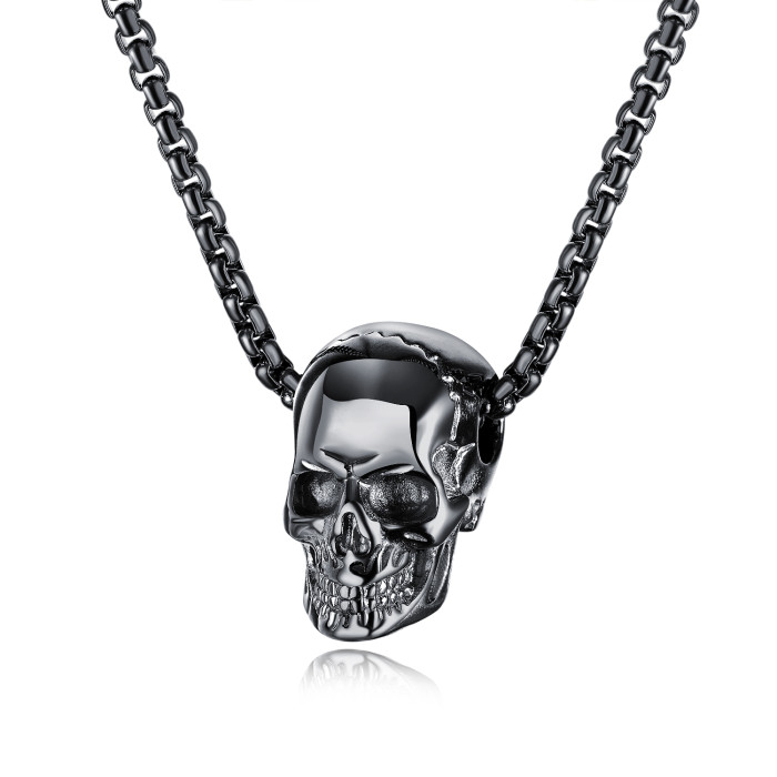 Wholesale Stainless Steel Small Anatomical Skull Pendant